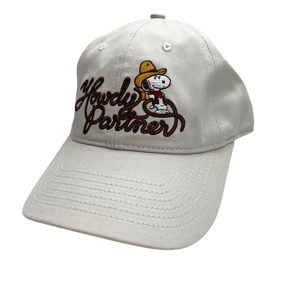 Cowboy Snoopy Howdy Partner Embroidered Cap - Picture 1 of 13